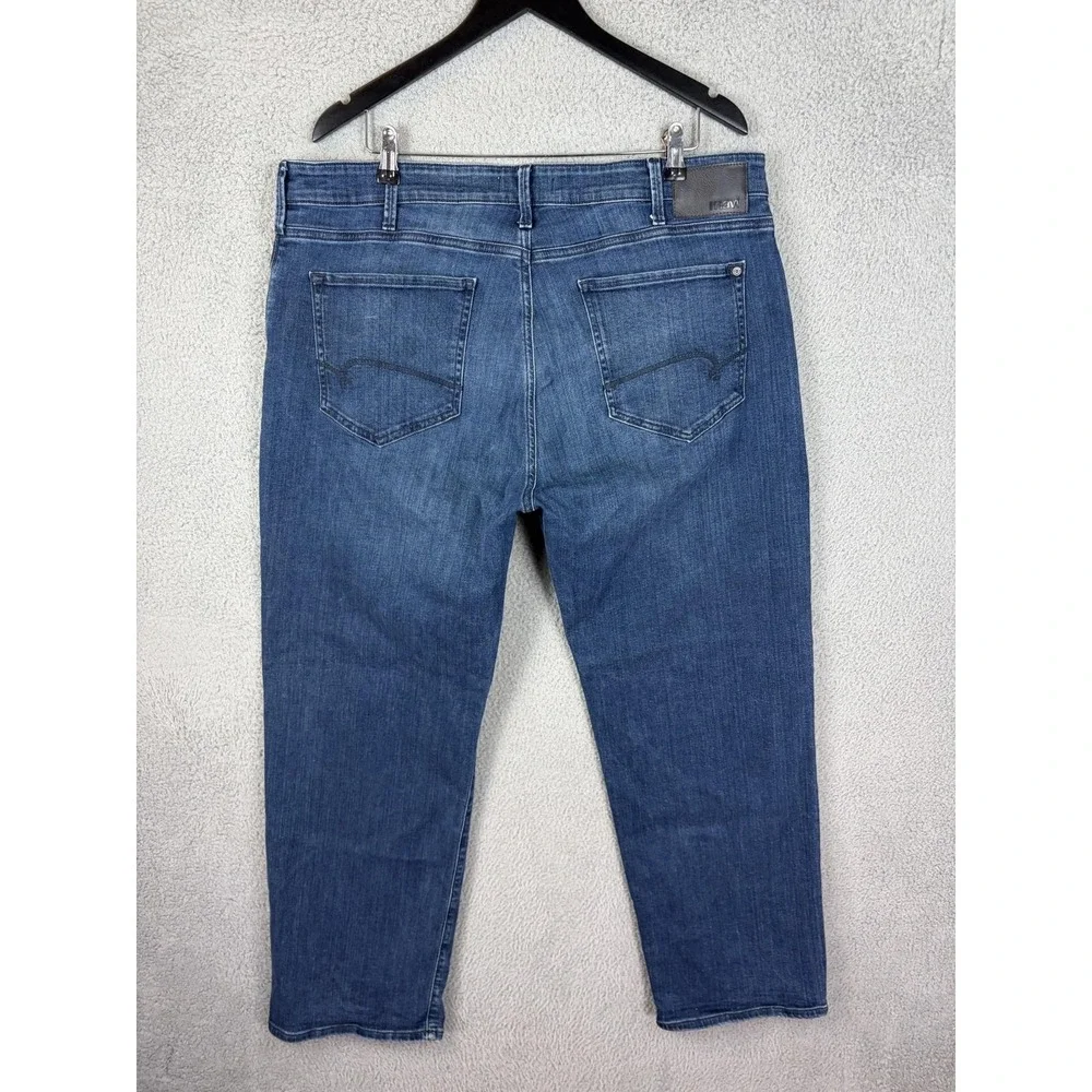 Mavi Max Relaxed Wide Leg Jeans Mens 38x30 Blue Medium Wash Stretch Denim